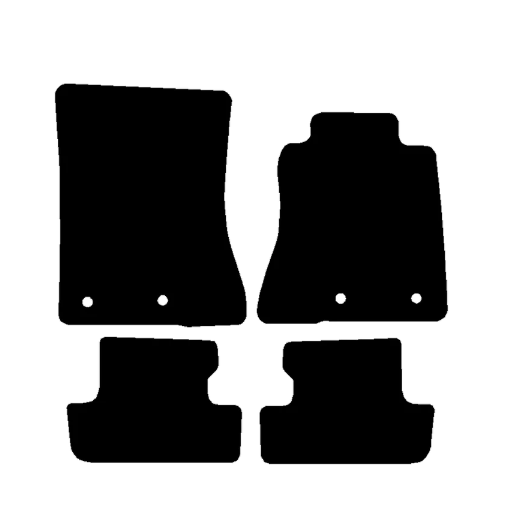 Ford Mustang (2015-2025) Four Clips Car Mats Mat Shape