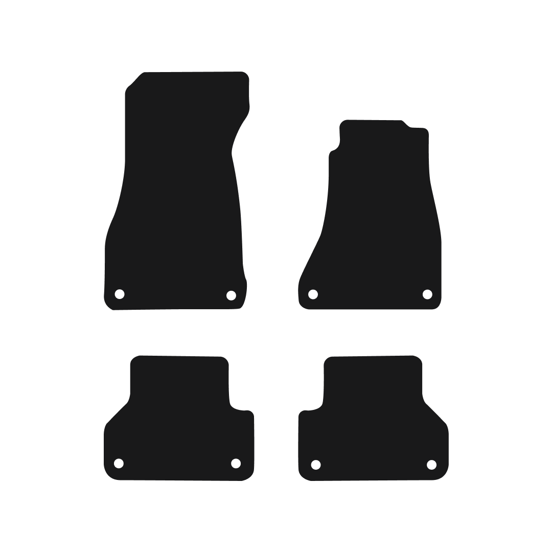 Audi A4 (2016-2025) Car Mats (8-clips) Mat Shape