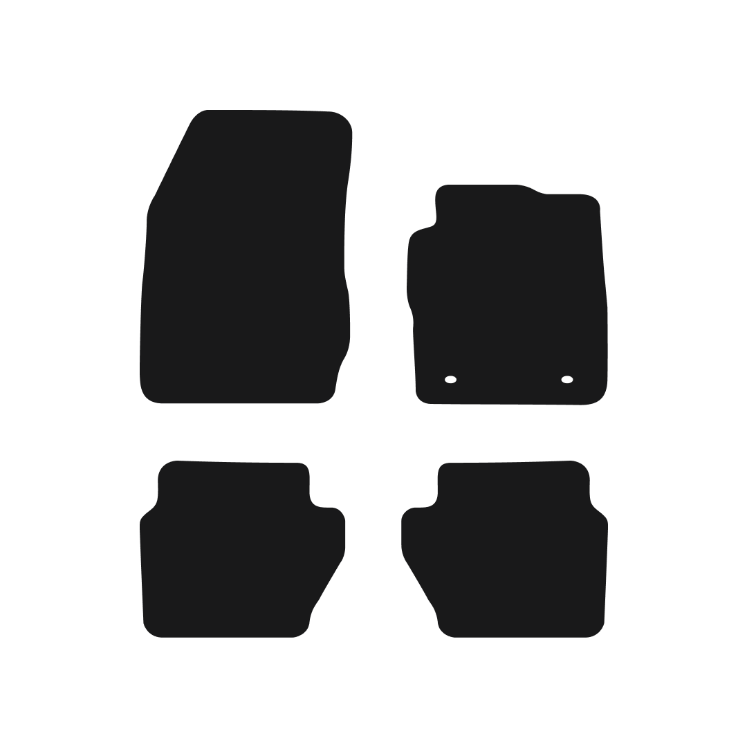 Ford Fiesta MK7 (2008-2011) (Oval Fixings) Car Mats Mat Shape