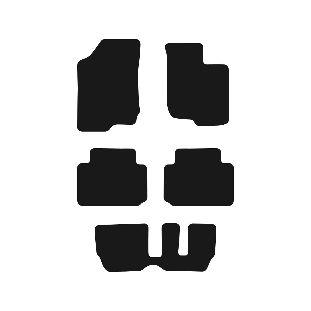 Kia Carens (2007-2012 Manual Gearbox) 7-Seater Car Mats Mat Shape