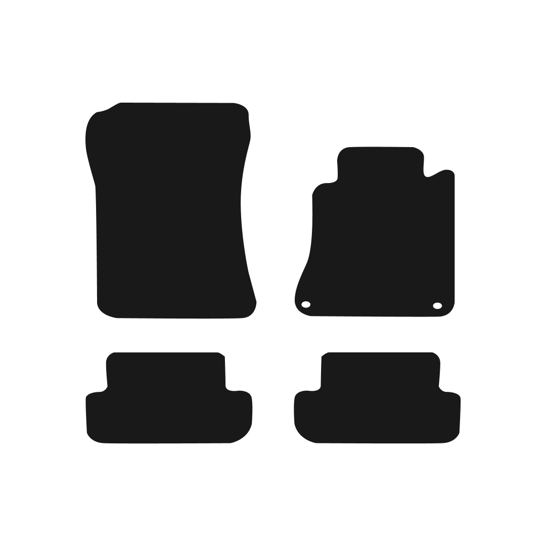 Mercedes CLK (2003-2009) Car Mats (Driver Fixings) Mat Shape
