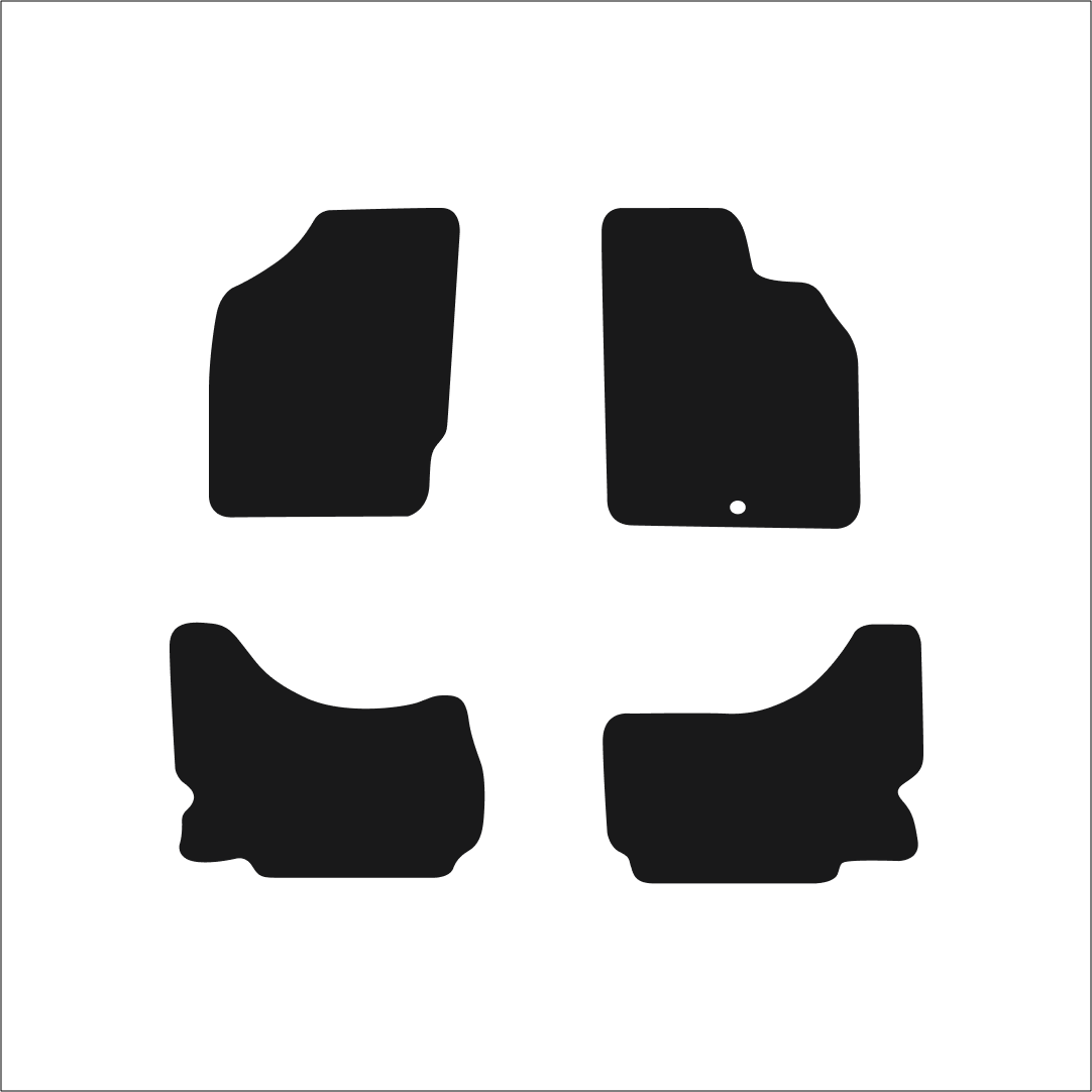 Toyota Hilux Double Cab (1997-2005) Car Mats Mat Shape