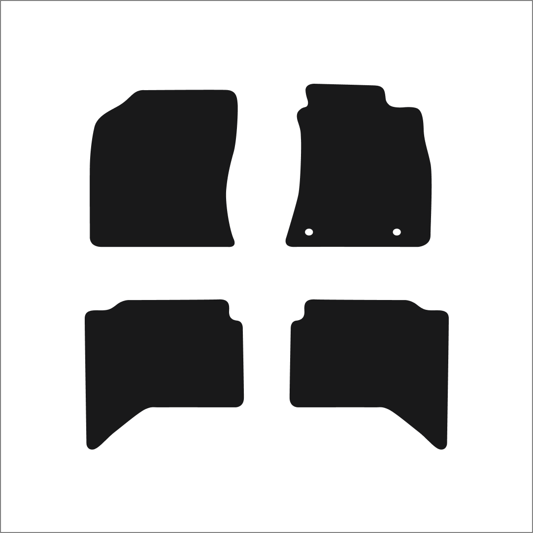 Toyota Hilux Double Cab 2WD (2005-2011) Car Mats Mat Shape