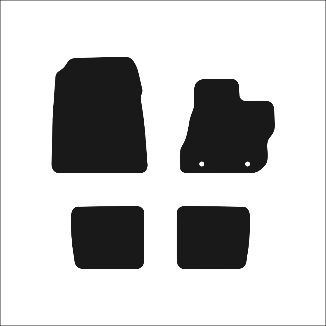 Toyota IQ (2009-2015) Car Mats Mat Shape
