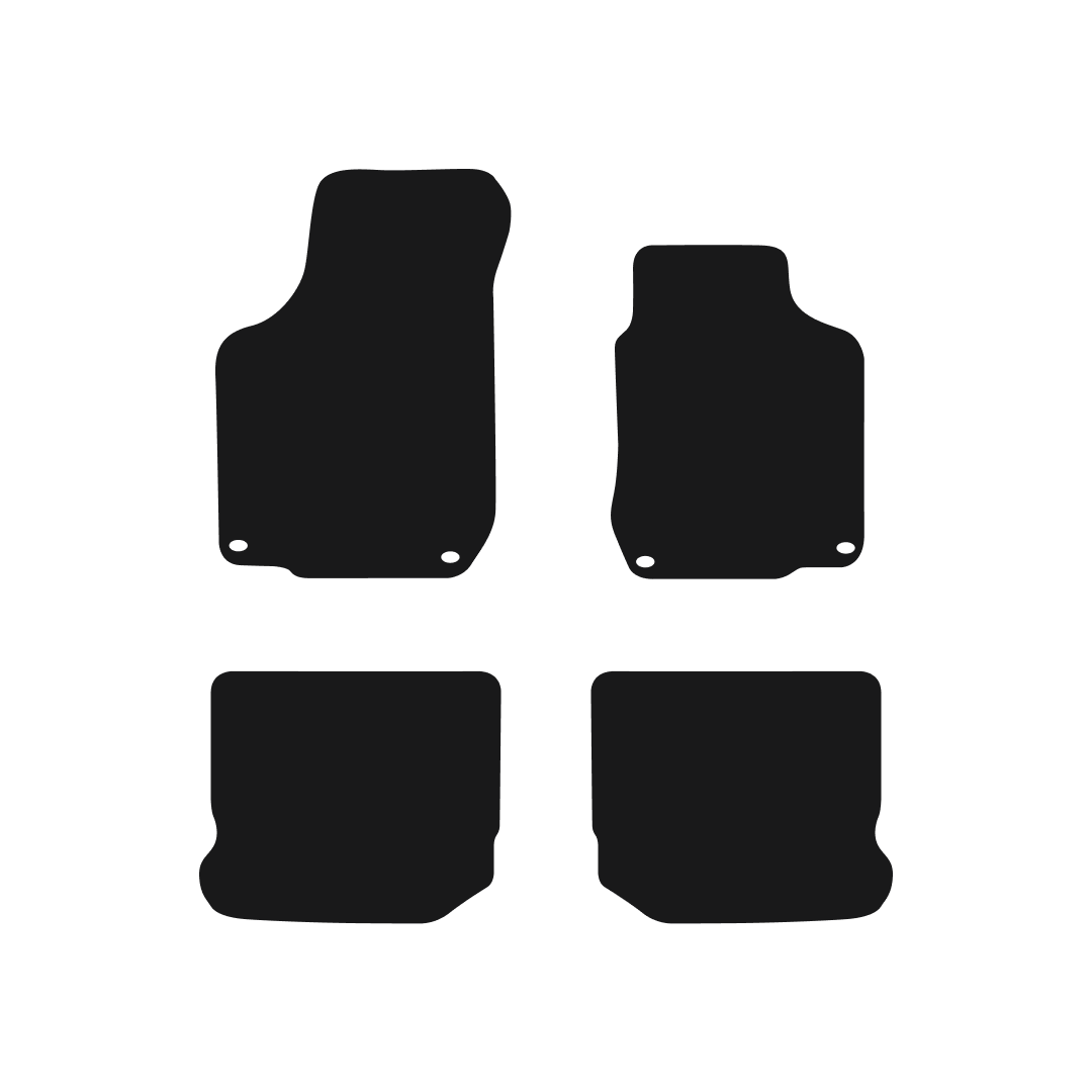 Volkswagen Beetle (1999-2005) Car Mats (Oval 4 Clips) Mat Shape