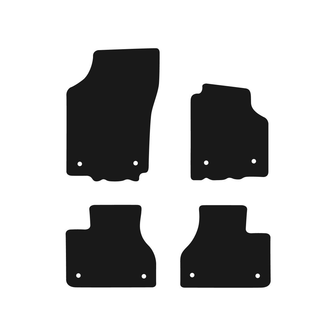 Volkswagen Phaeton (2003-2009) Car Mats (SWB) Mat Shape