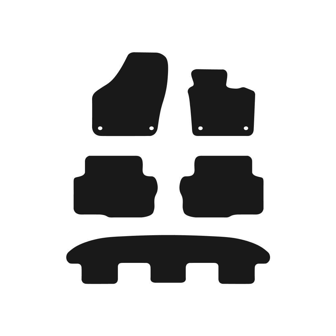 Volkswagen Sharan (2010-2024) Car Mats (5 Piece Set) Mat Shape