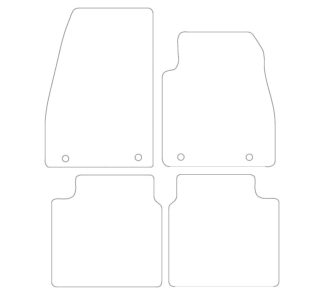 Saab 9-5 (2010-2024) Car Mats Mat Shape