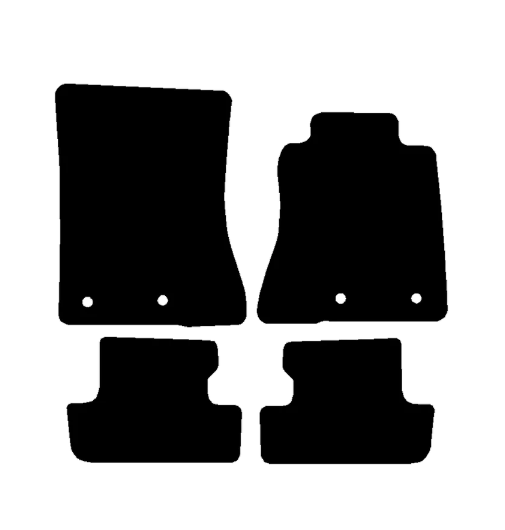 Ford Mustang (2015-2024) Four Clips Car Mats Mat Shape