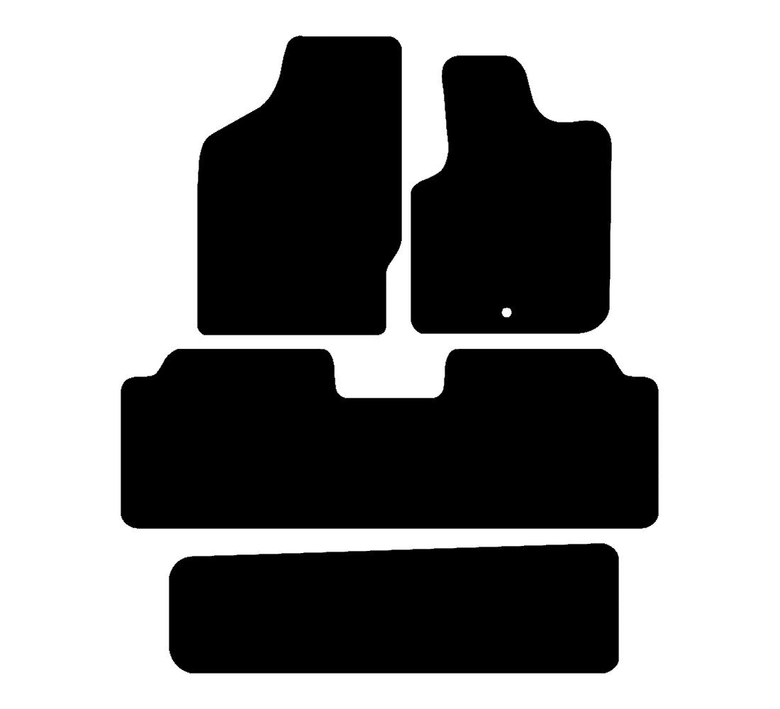 Volkswagen Sharan (2006-2010) Car Mats Mat Shape
