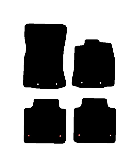 Jaguar XJ (2010-2024) Car Mats (LWB) 8-Fixings Mat Shape