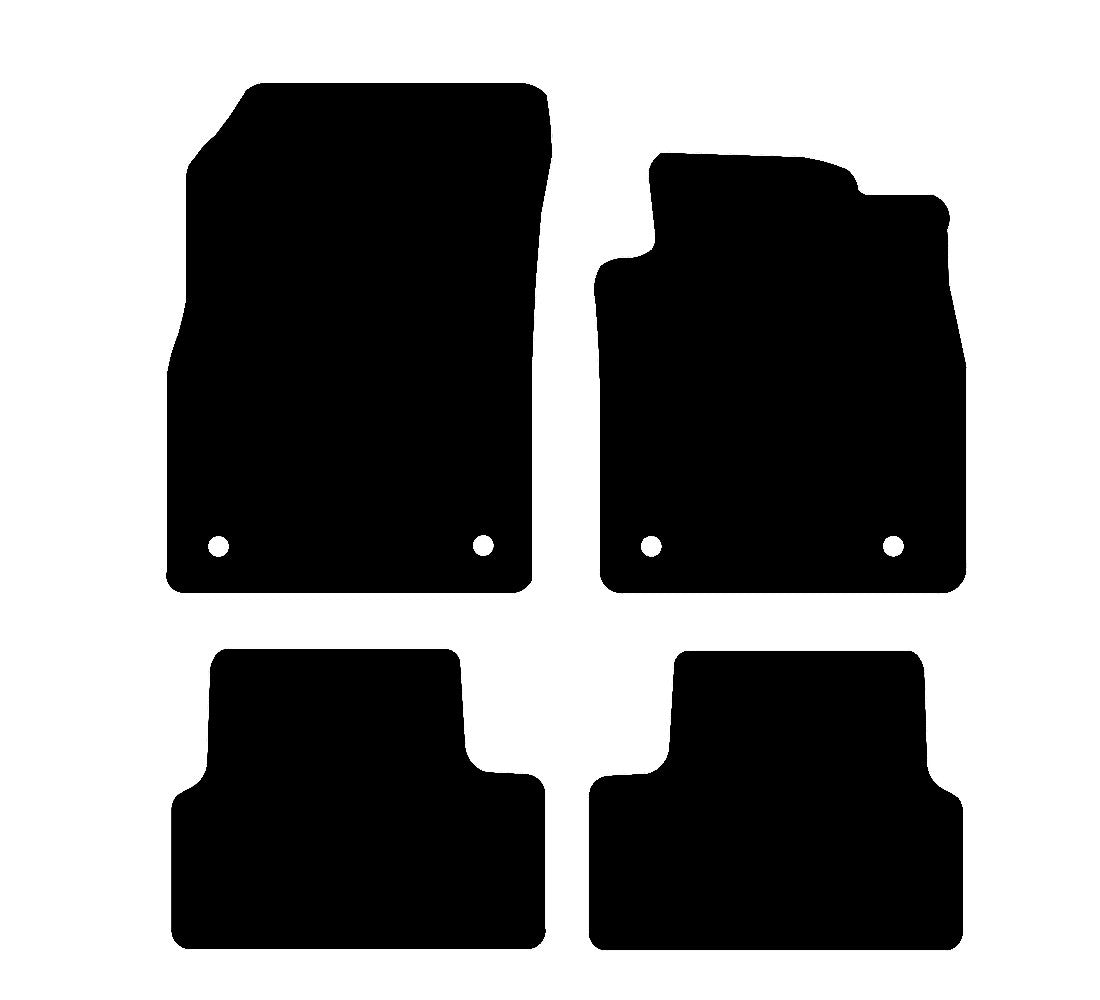 Vauxhall Astra J (2010-2016) Car Mats (325mm Clip Spacing) Mat Shape