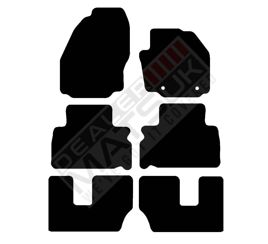 Ford Galaxy (2014-2015) Car Mats (5-Seat) Mat Shape