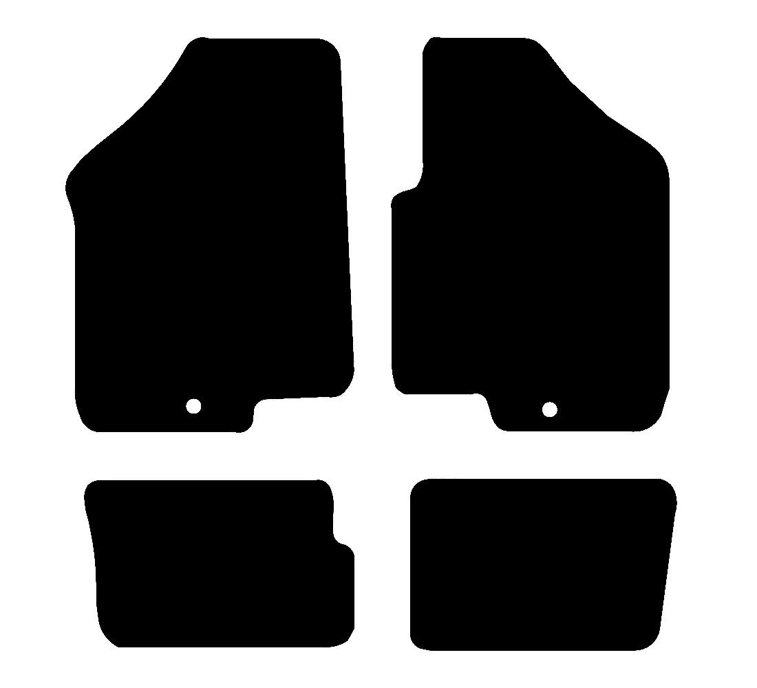 Kia Soul (2008-2011) Car Mats (1-Clip Driver Mat) Mat Shape