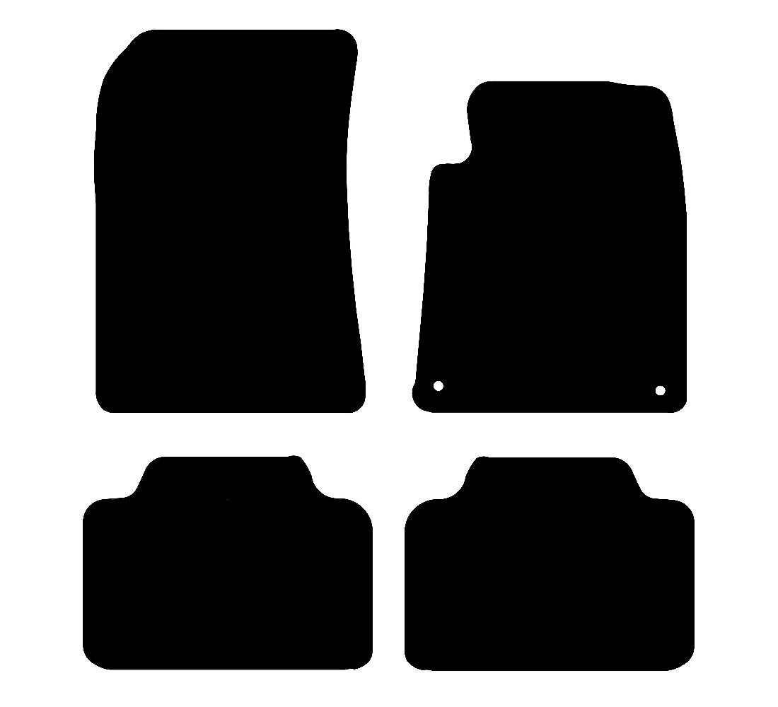 Peugeot 407 (2004-2011) Car Mats (2 - Clips) Mat Shape
