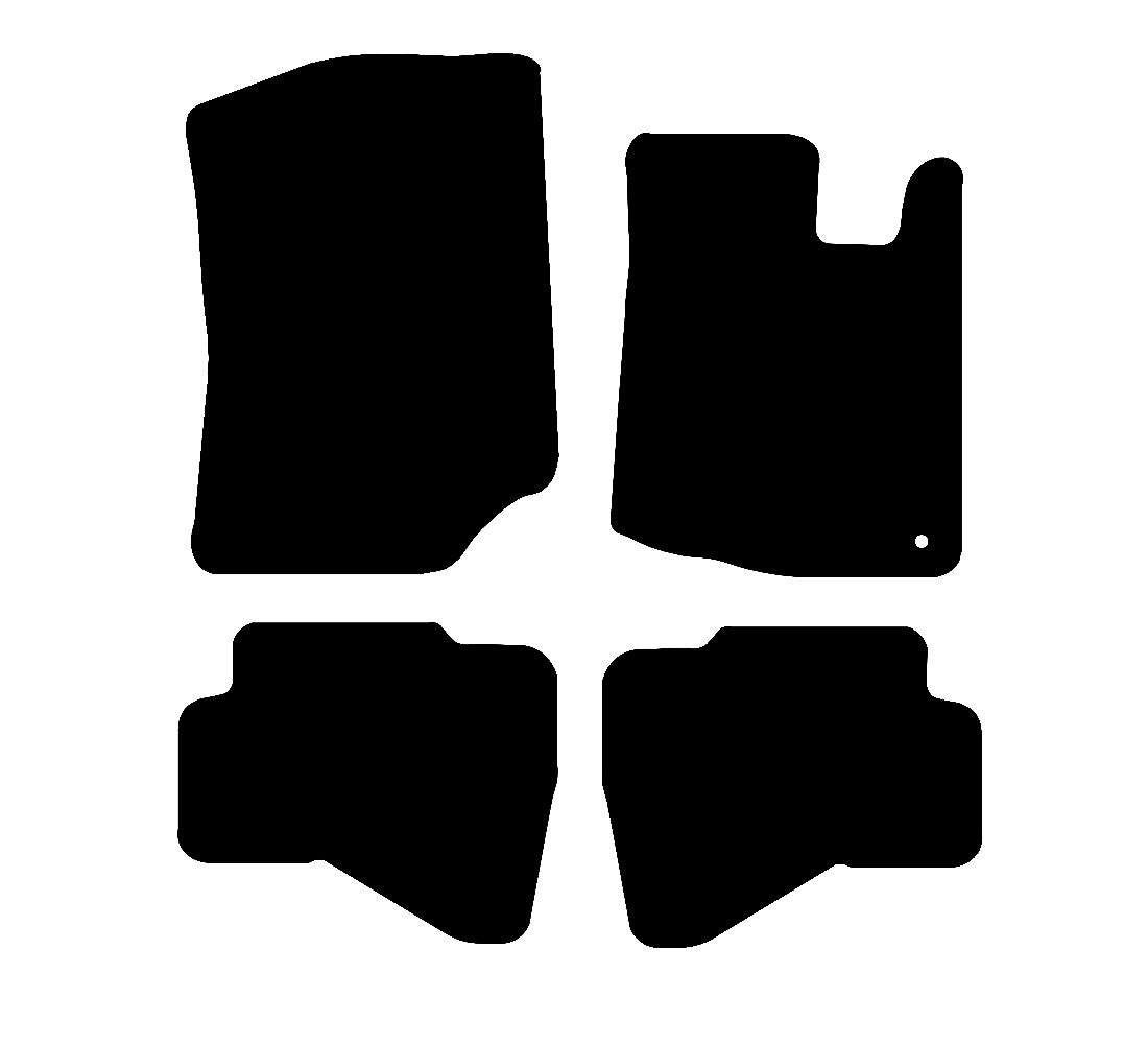 Peugeot 107 (2005-2014) Car Mats (2 - Clips) Mat Shape