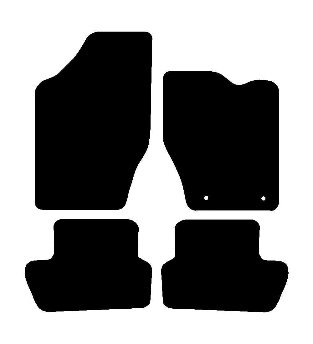 Peugeot 307 (2001-2007) Car Mats (2-clips) Mat Shape