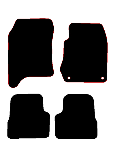 Peugeot 208 Hybrid (2024-2024) Car Mats Mat Shape