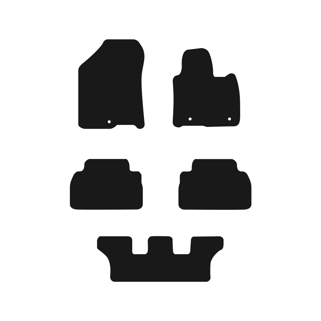 Hyundai Santa Fe 5 Piece (2018-2024) Car Mats Mat Shape