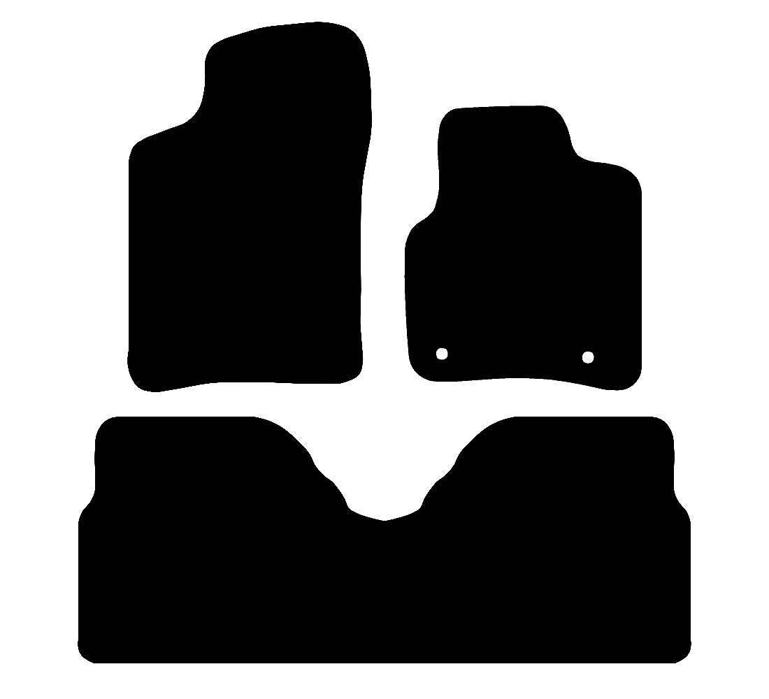 Renault Scenic (1996-2003) Car Mats (3 Piece) Mat Shape