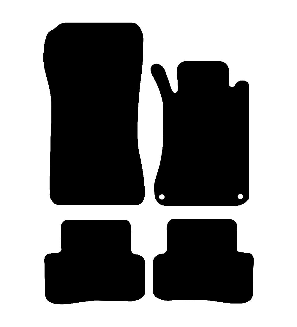 Mercedes C Class Coupe (2001-2007) Car Mats Mat Shape