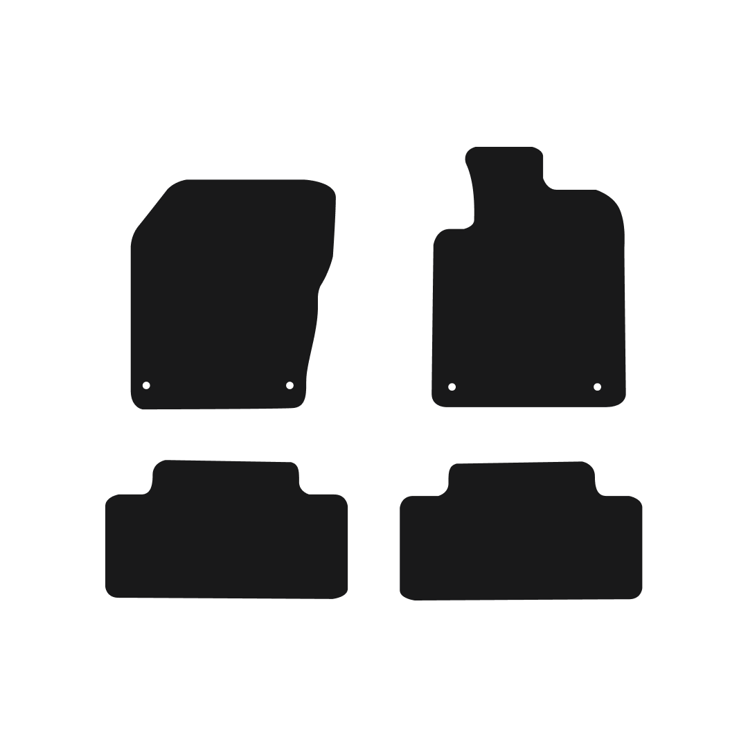 Jeep Grand Cherokee (2013-2024) Car Mats (28.5 clip spacing on passenger metal eyelet clips) Mat Shape