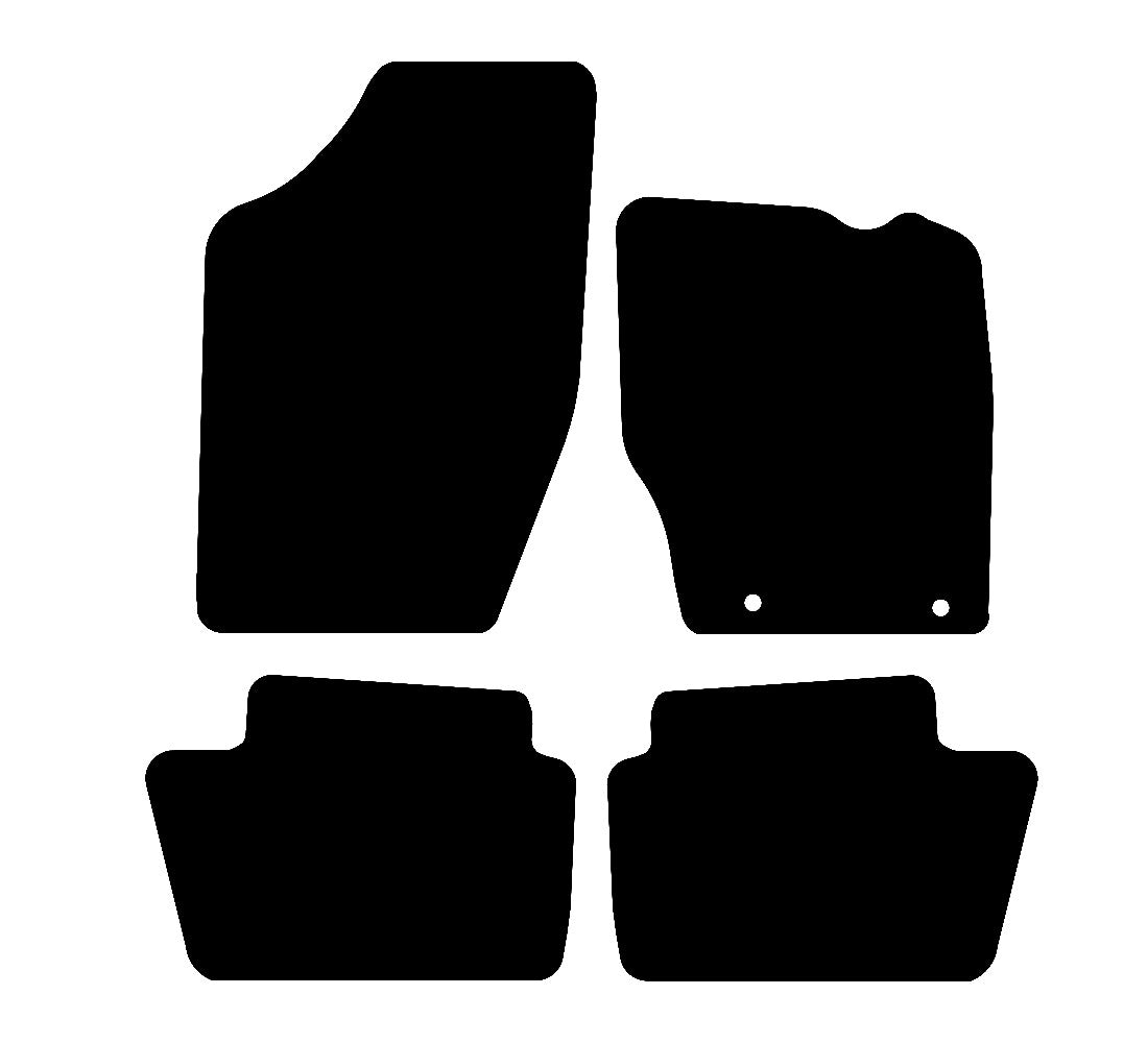 Citroen C4 (2004-2010) Car Mats (Not Picasso Clip Version) Mat Shape