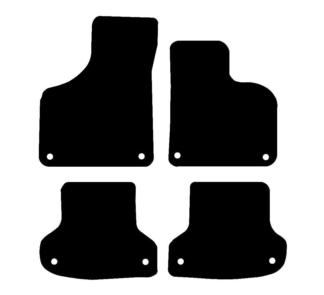Audi A3 2003-2012 (8 Clips) Car Mats Mat Shape