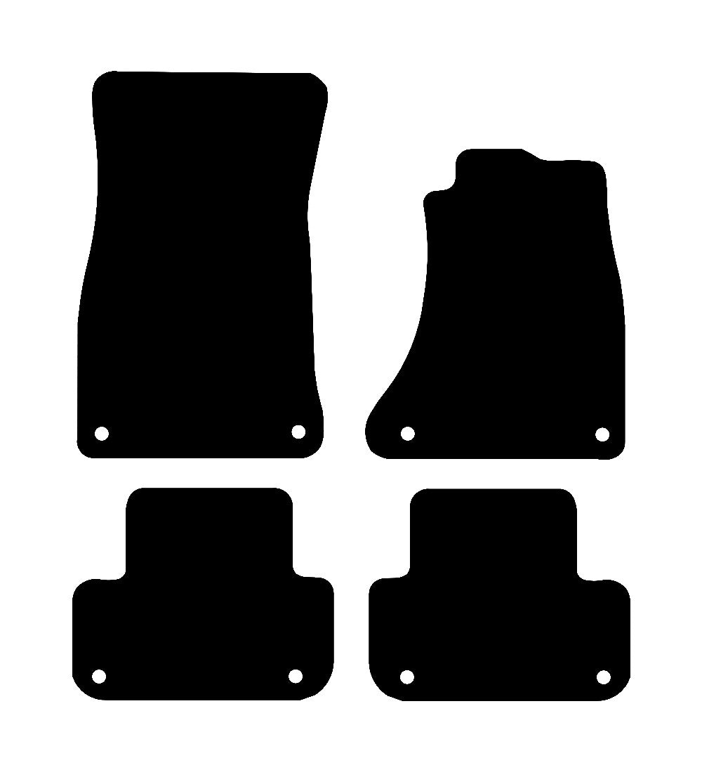 Audi A4 Fixings In Passenger (2008-2016) Car Mat Mat Shape