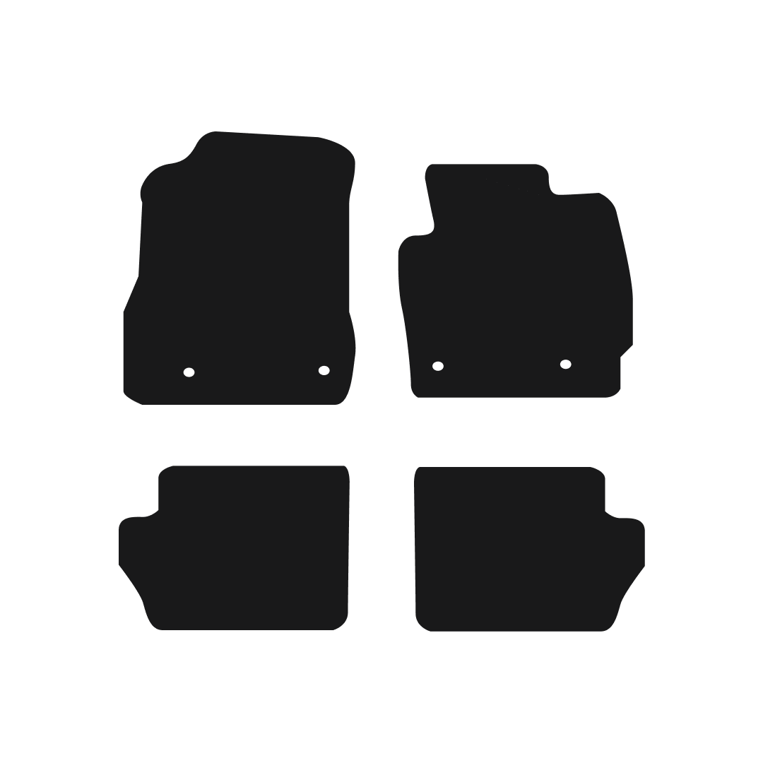 Mazda 2 (2007-2015) Car Mats (With Clips) Mat Shape