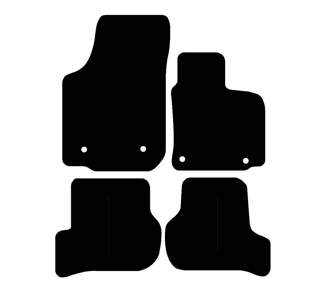 Seat Leon (2005-2009) Car Mats (Pre-Facelift No Cips) Mat Shape