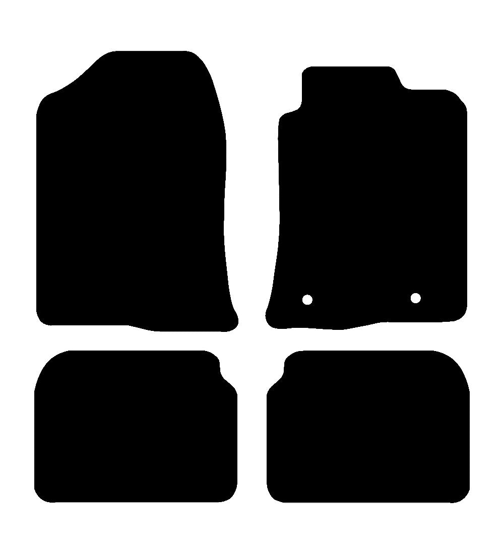 Toyota Avensis (2003-2009) Car Mats (No Fixings) Mat Shape