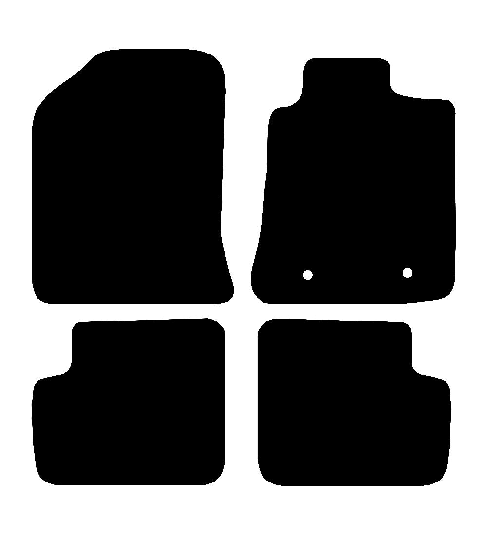 Toyota Corolla Colour Collection (2005-2007) Car Mats Mat Shape