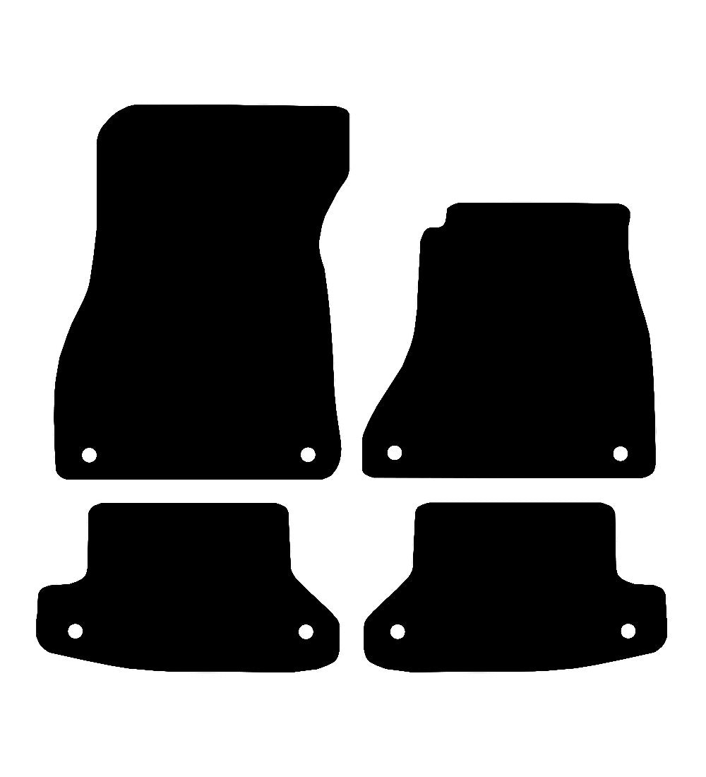 Audi A5 Coupe (2017-2025) Car Mats (4-clips) Mat Shape