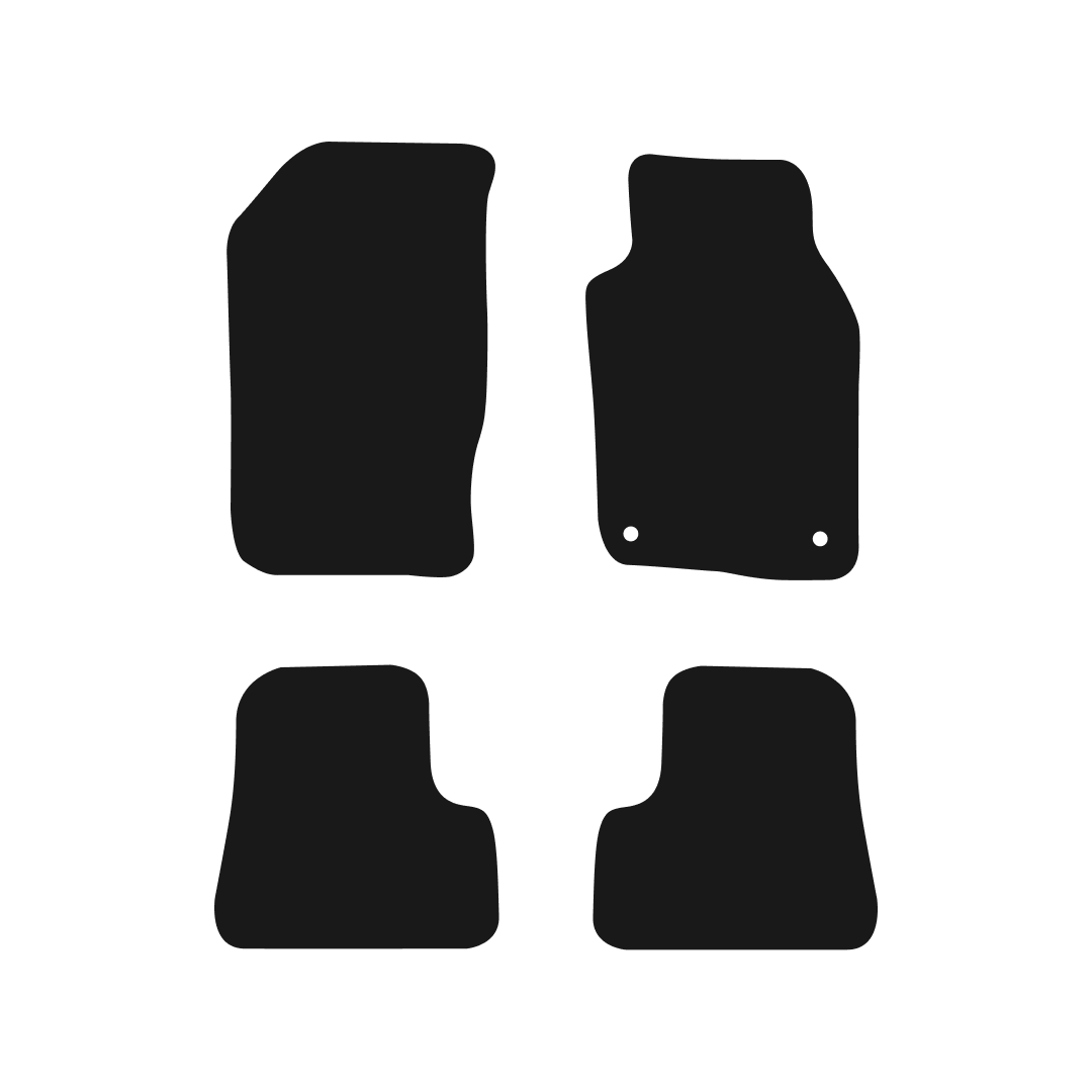 Peugeot 206 (1998-2007) Car Mats (2 - Clips) Mat Shape