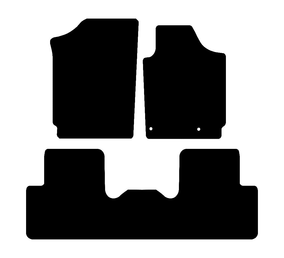 Peugeot Partner Combi Van (2002-2008) Van Mats (With Fixings) Mat Shape