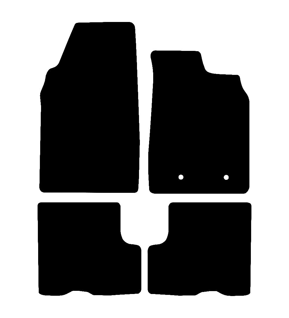 Dacia Duster (2024-2024) Car Mats Mat Shape