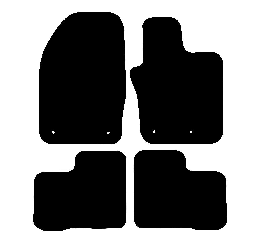 Fiat 500X (2015-2024) Car Mats (2 clips) Mat Shape