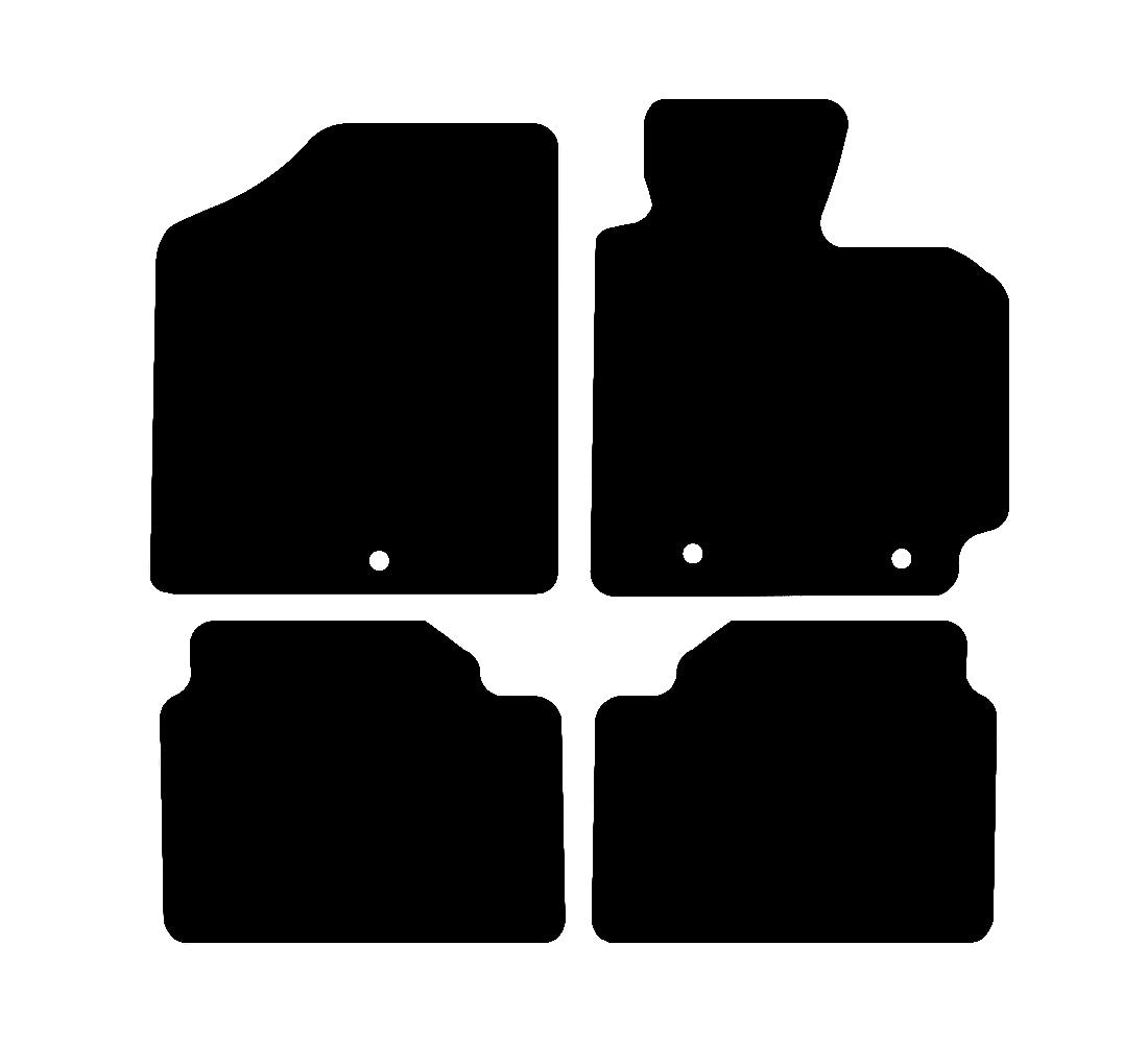 Hyundai Veloster (2012-2024) Car Mats Mat Shape
