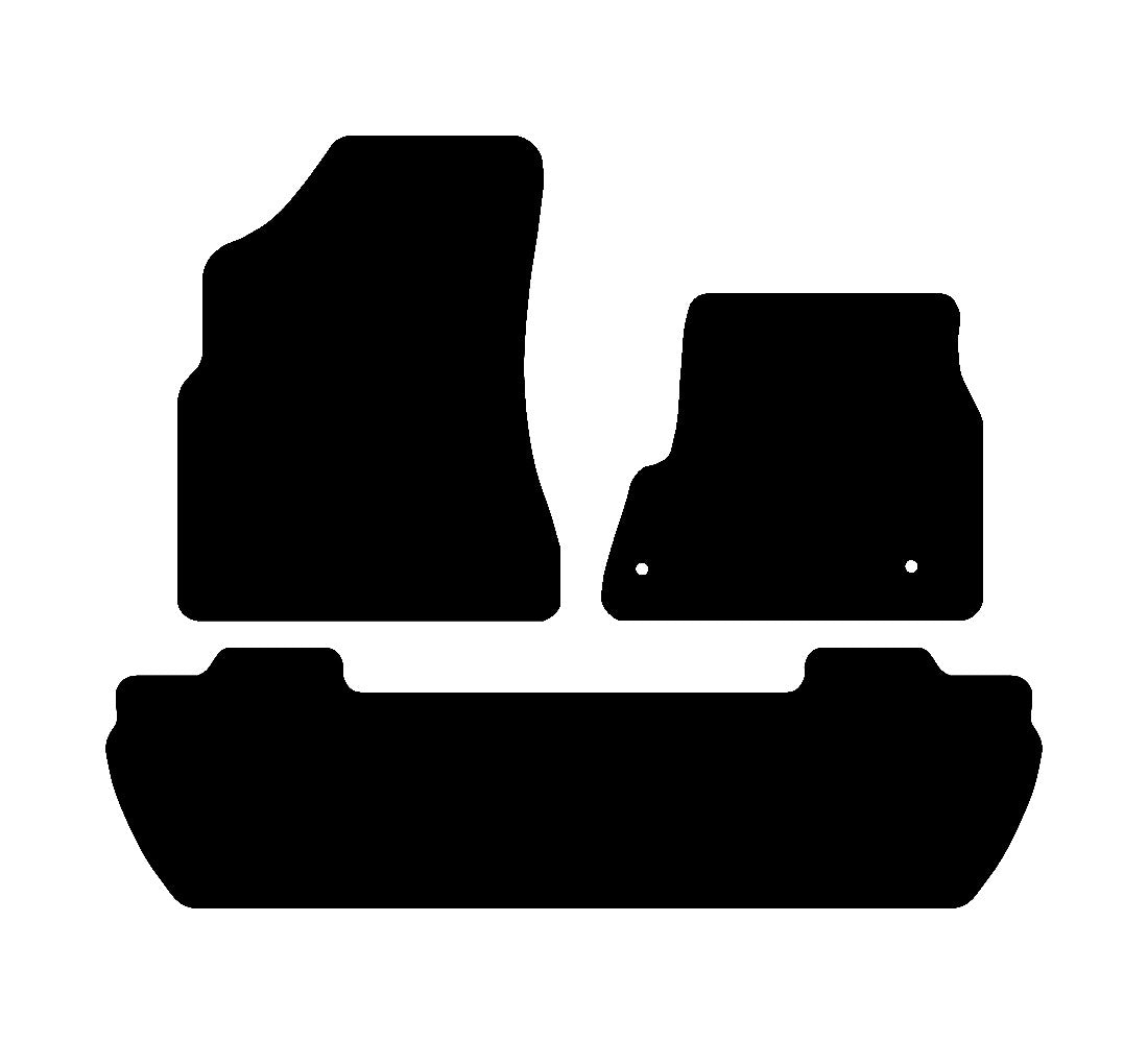 Peugeot Partner Tepee People Carrier (2008-2019) Van Rear Mat Mat Shape