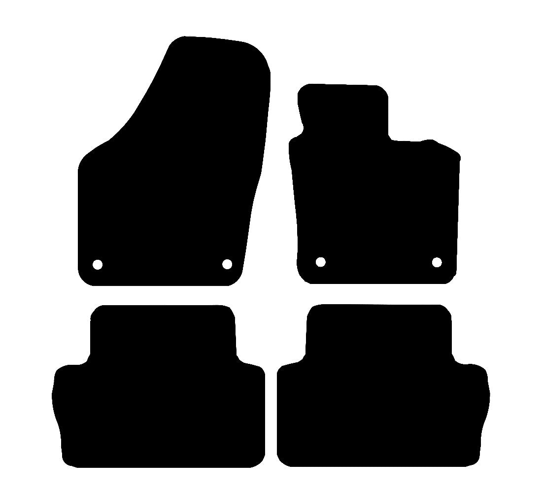 Seat Exeo (2009-2024) Car Mats (8-clips) Mat Shape