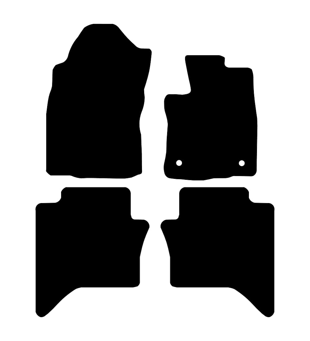 Toyota Hilux Double Cab (2016-2024) Car Mats (Automatic) Mat Shape