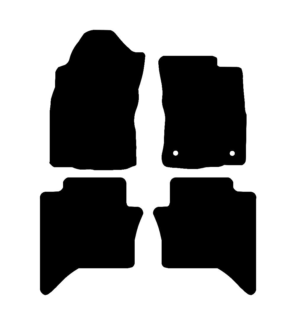 Toyota Hilux Extra Cab Manual (2020-2024) Car Mats Mat Shape