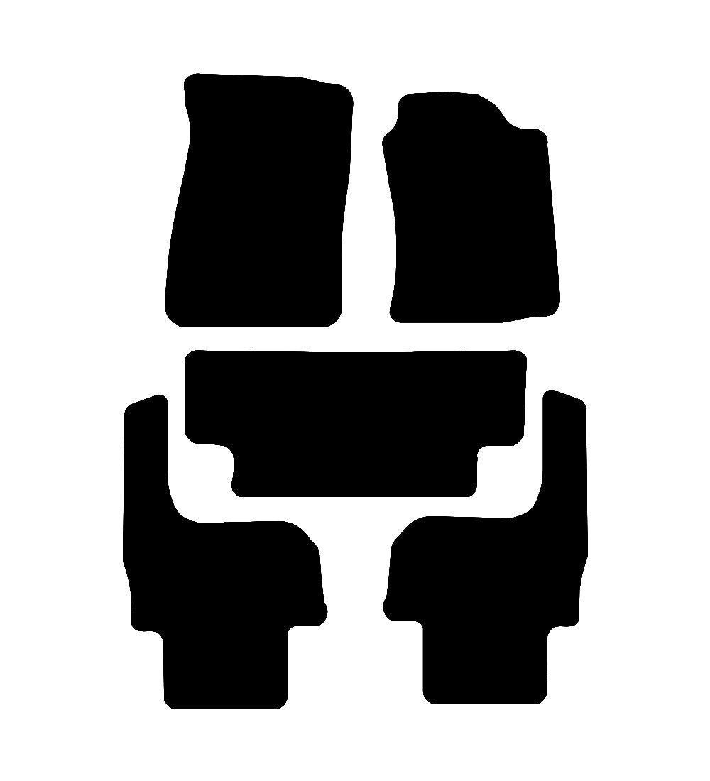 Toyota Land Cruiser Colorado 7 Seat (1996-2002) Car Mats Mat Shape