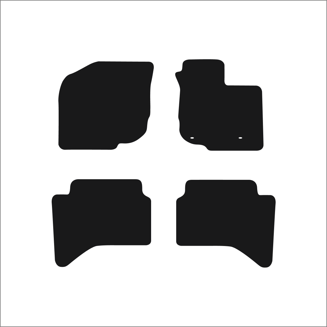 Toyota Hilux Double Cab  (2011-2016) Car Mats Mat Shape