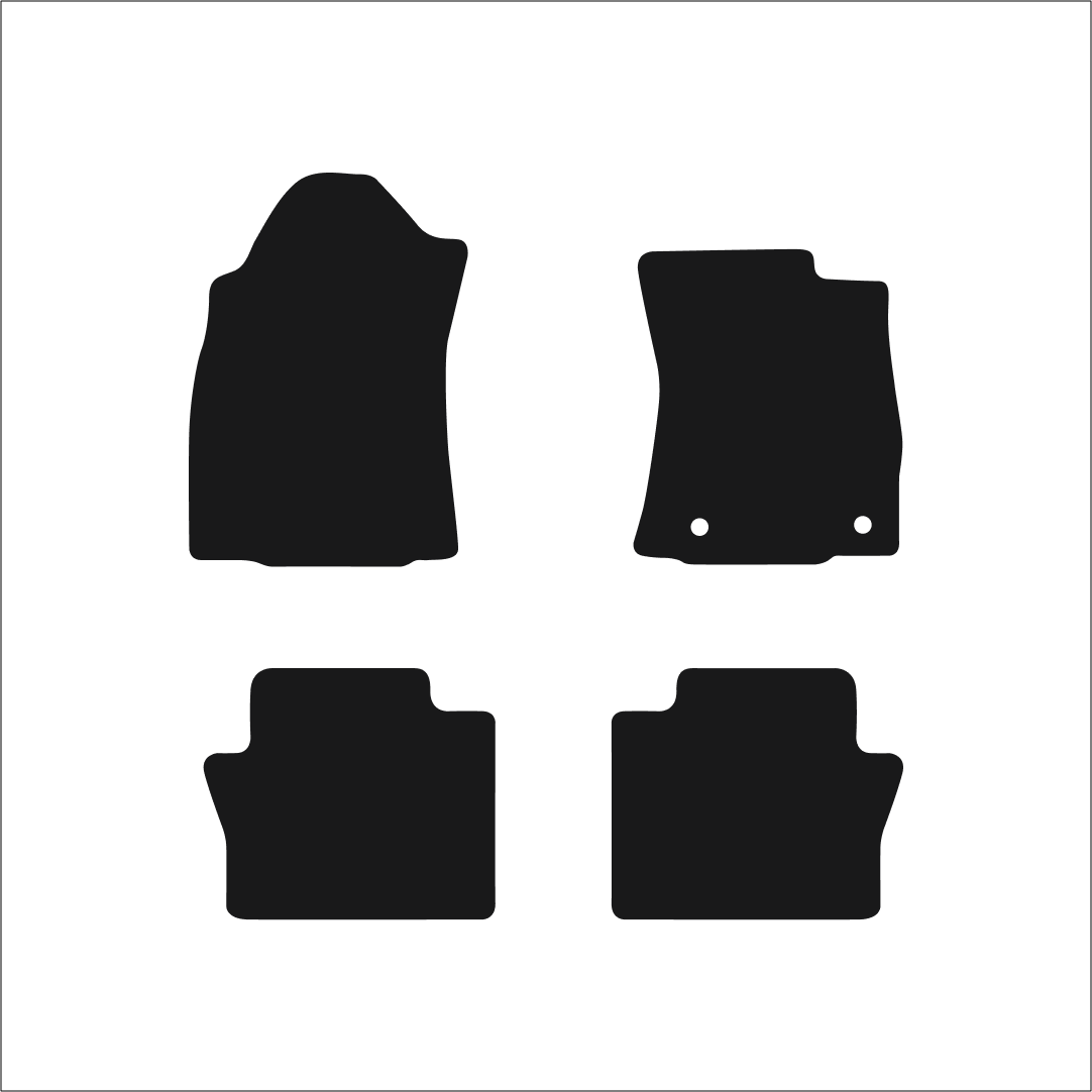 Toyota Hilux Extra Cab Manual (2020-2024) Car Mats Mat Shape