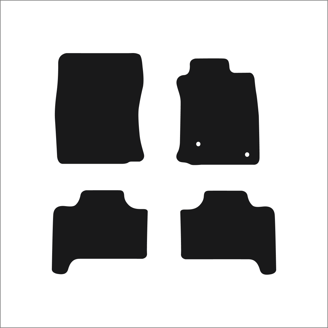 Toyota Land Cruiser  (2003-2010) Car Mats Mat Shape