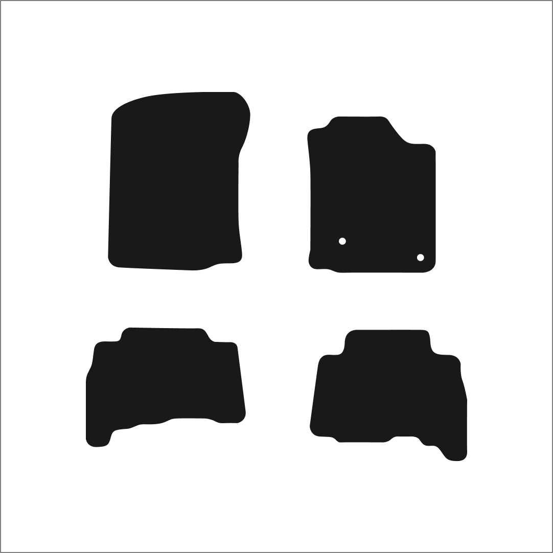 Toyota Land Cruiser (2010-2013) Car Mats Mat Shape