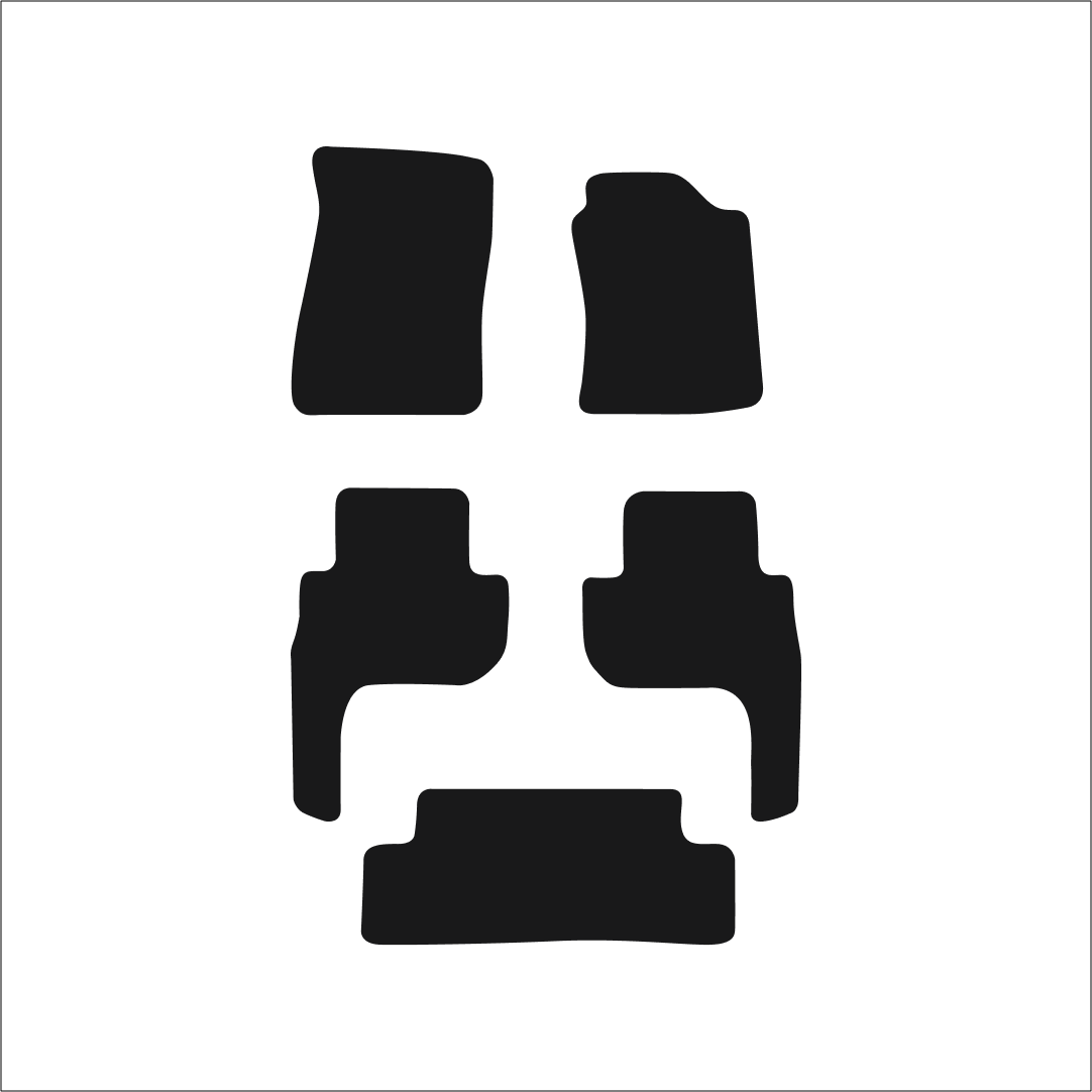 Toyota Land Cruiser Colorado 7 Seat (1996-2002) Car Mats Mat Shape