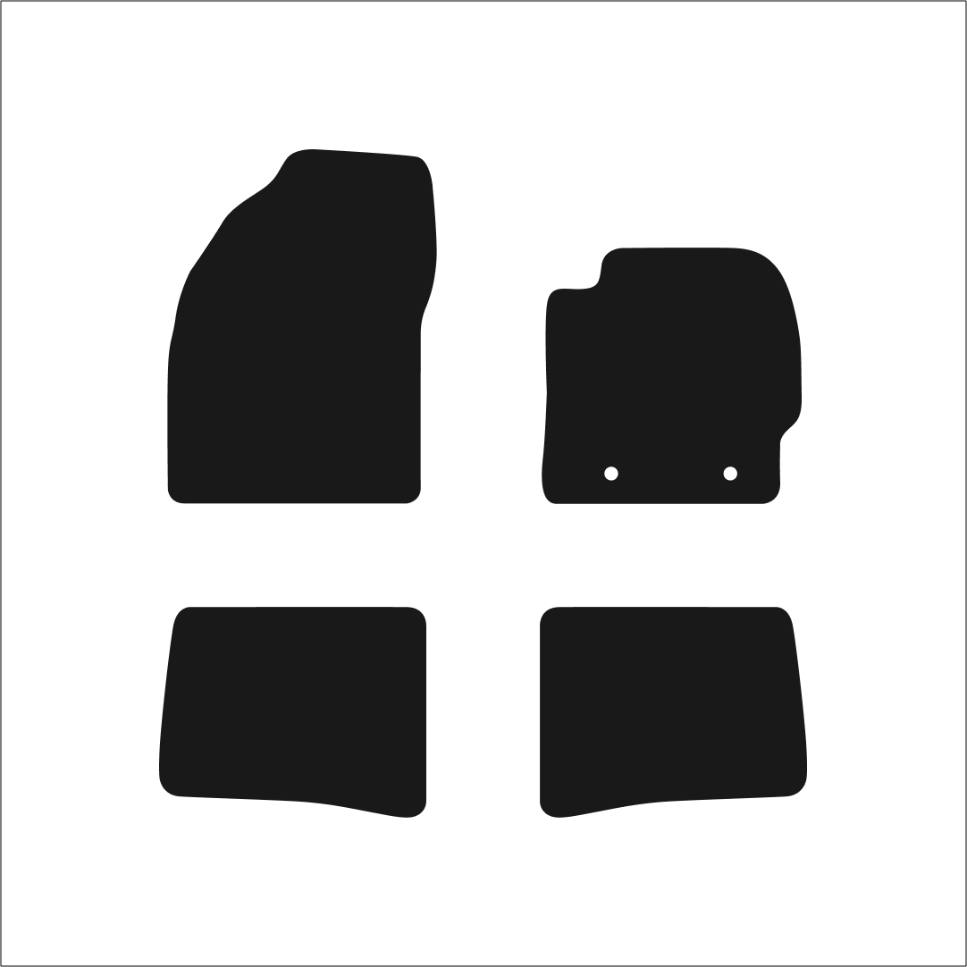 Toyota Prius (2009-2012) Car Mats Mat Shape